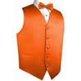 thumbnail image 1 of Best Tuxedo Men's Formal, Tuxedo, Wedding, Prom, Cruise Vest, Bow-Tie & Hankie Set in Orange - 2XL, 1 of 3