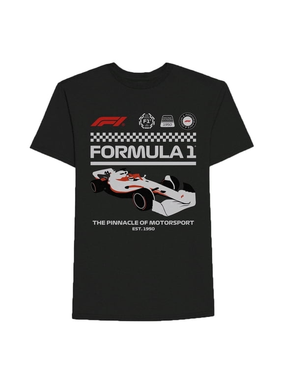 Men's Formula 1 F1 Black Graphic T-Shirt - XL