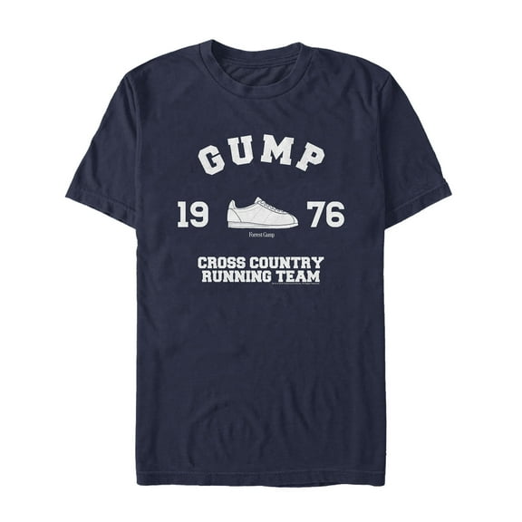 Men's Forrest Gump Cross Country Running Team Graphic Tee Navy Blue Large