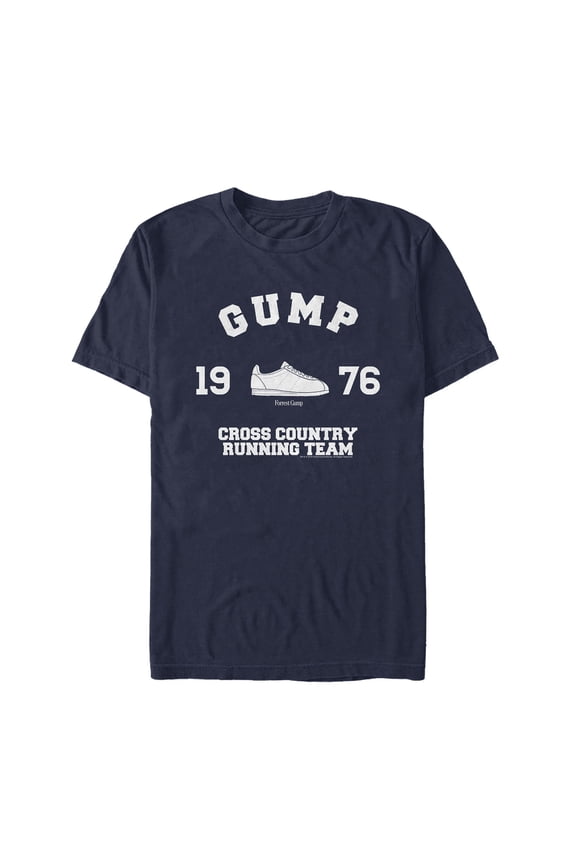 Men's Forrest Gump Cross Country Running Team Graphic Tee Navy Blue Large