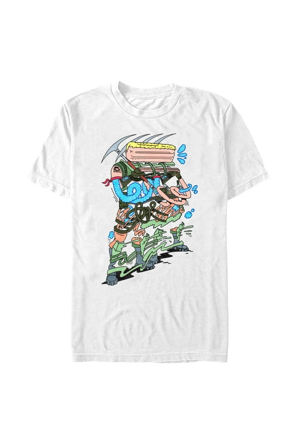 Men's Fortnite Cartoon Agent Jones Graphic Tee White X Large