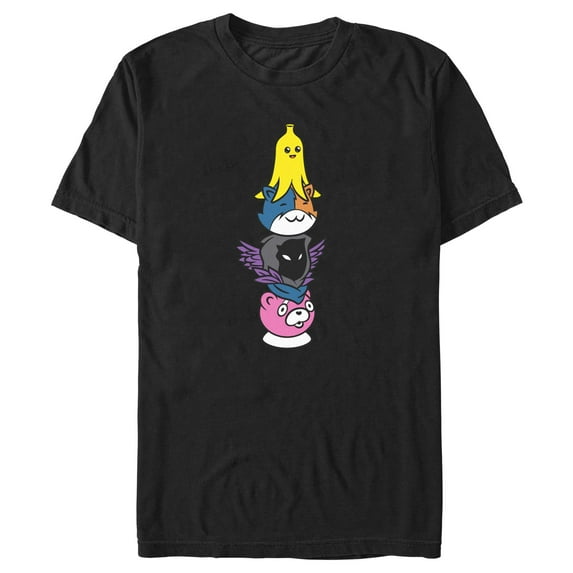 Men's Fortnite Character Stack Graphic Tee Black Medium