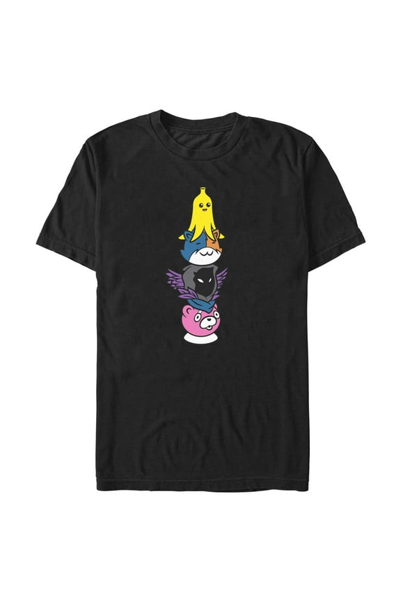 Men's Fortnite Character Stack  Graphic Tee Black X Large