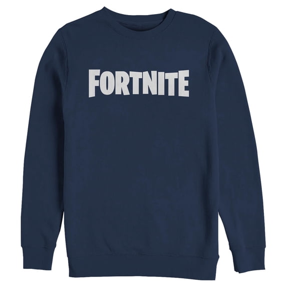 Men's Fortnite Classic White Logo Sweatshirt Navy Blue 2X Large