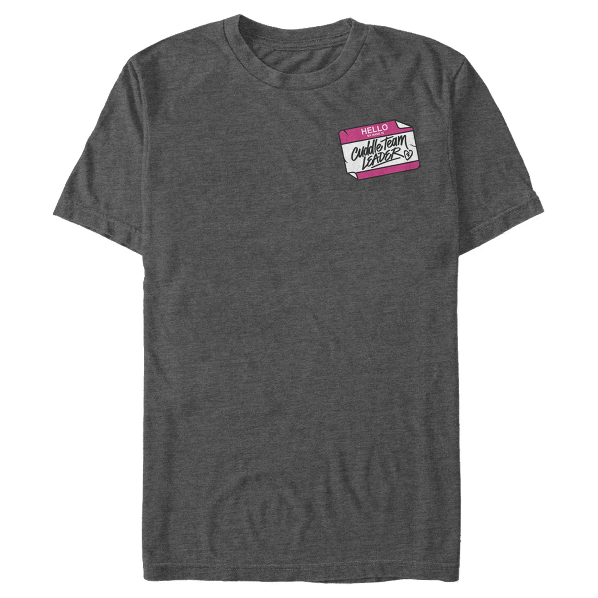 Men's Fortnite Cuddle Name Tag Graphic Tee Charcoal Heather Small ...