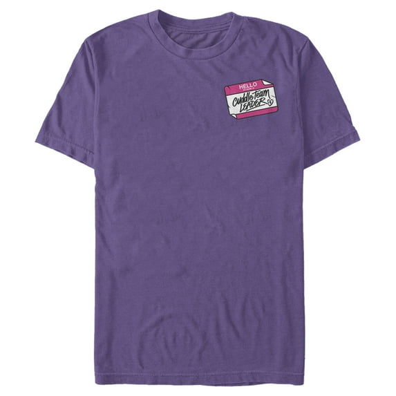 Men's Fortnite Cuddle Name Tag Graphic Tee Purple Large