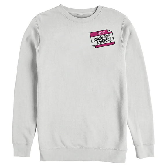 Men's Fortnite Cuddle Name Tag Sweatshirt White Large