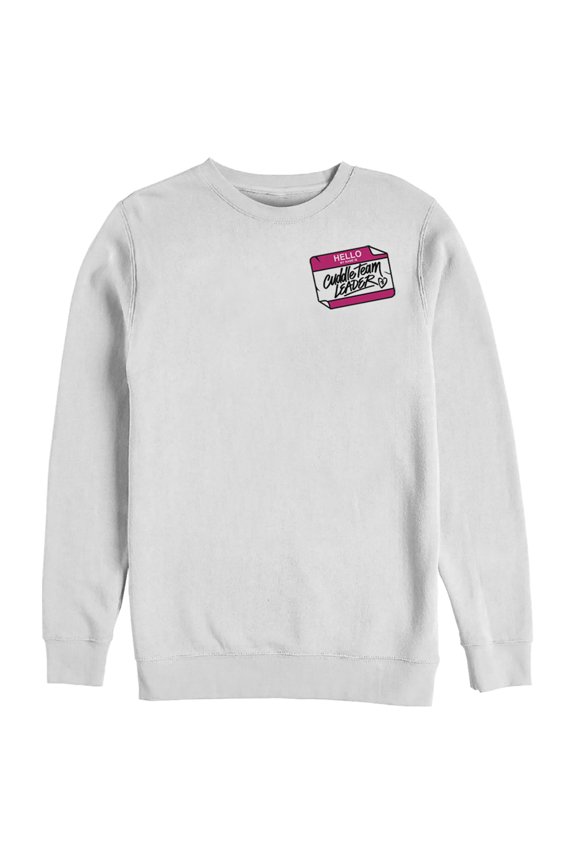 Men's Fortnite Cuddle Name Tag  Sweatshirt White Medium