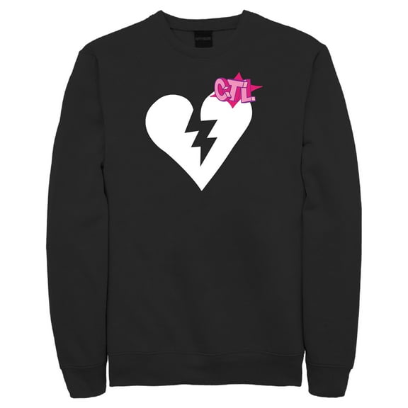 Men's Fortnite Cuddle Team Leader Broken Heart  Sweatshirt Black 3X Large