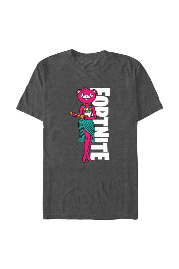 Men's Fortnite Cuddle Team Leader Hula Dance Graphic Tee Charcoal Heather X Large