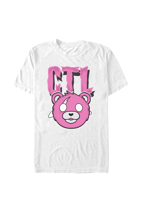 Men's Fortnite Cuddle Team Leader Large Logo Graphic Tee White Large