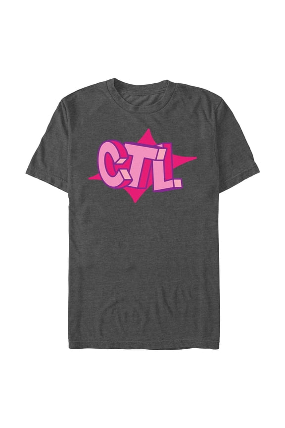 Men's Fortnite Cuddle Team Leader Pink Logo Graphic Tee Charcoal Heather Large