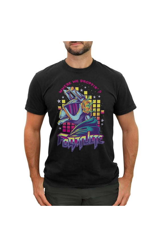 Men's Fortnite DJ Yonder Where We Dropping  Graphic T-Shirt
