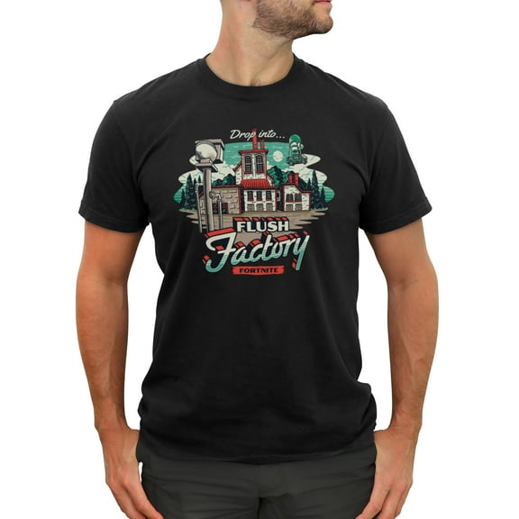Men's Fortnite Drop Into Flush Factory  Graphic T-Shirt