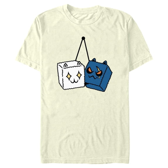Men's Fortnite Ghost and Shadow Meowscles Dice Graphic Tee Beige Large