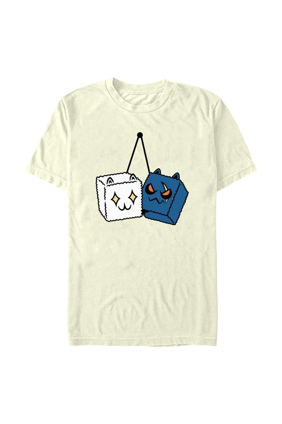 Men's Fortnite Ghost and Shadow Meowscles Dice Graphic Tee Beige X Large