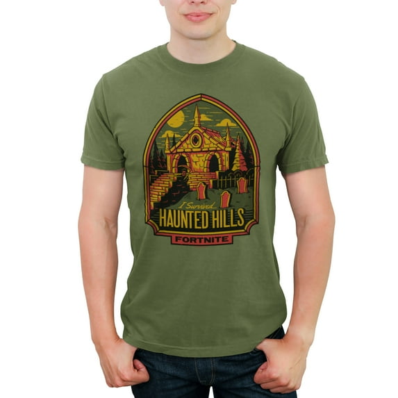 Men's Fortnite I Survived Haunted Hills Graphic T-Shirt