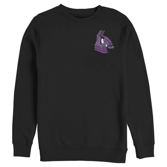 Men's Fortnite Llama Pinatas Pocket Logo Sweatshirt Black X Large