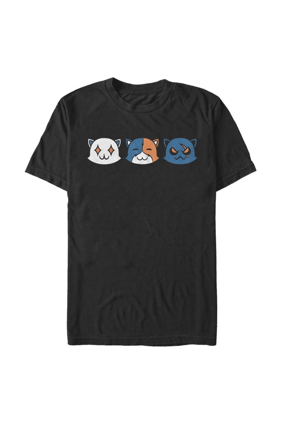 Men's Fortnite Meowscles Faces Graphic Tee Black Small