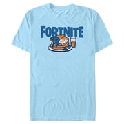 Men's Fortnite Meowscles Pancakes Graphic Tee Light Blue X Large
