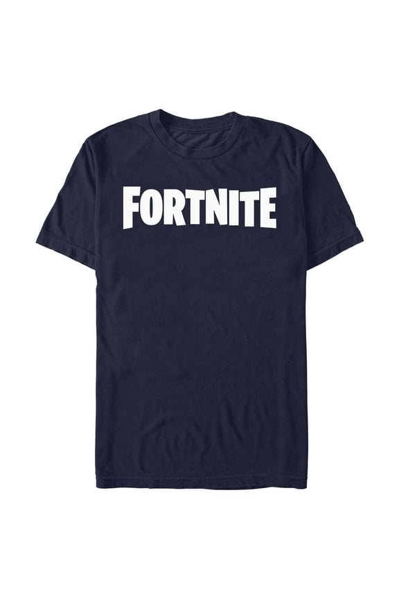 Men's Fortnite Official Logo Graphic Tee Navy Blue Medium
