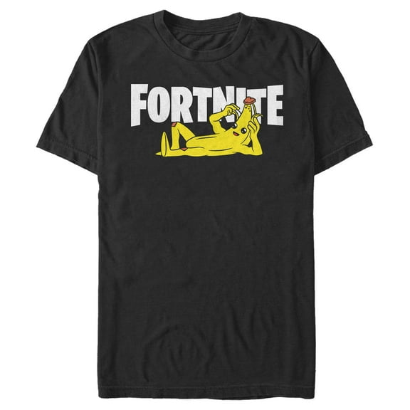 Men's Fortnite Peel Yourself Logo  Graphic Tee Black Large