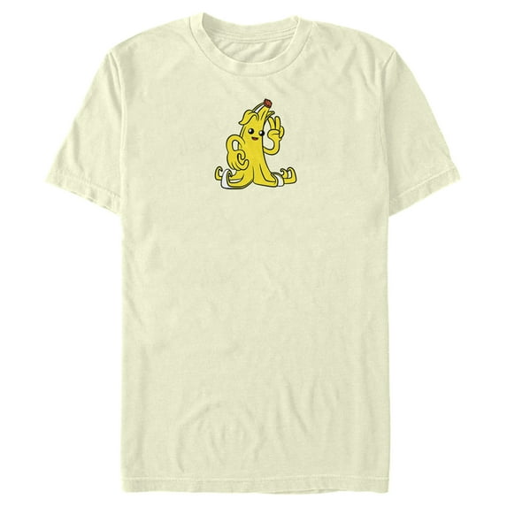 Men's Fortnite Peely Peace Sign Graphic Tee Beige Small