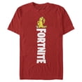 thumbnail image 1 of Men's Fortnite Peely Peace Sign Logo Graphic Tee Red Small, 1 of 5