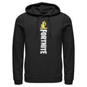 Mens Fortnite Peely Peace Sign Logo Pull Over Hoodie Black Large
