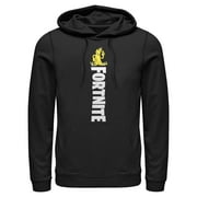 Men's Fortnite Peely Peace Sign Logo Pull Over Hoodie Charcoal Heather Large