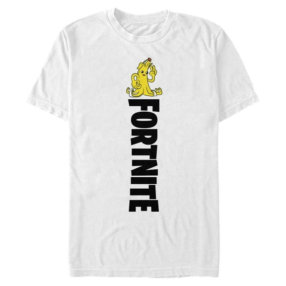 Men's Fortnite Peely Peace Sign Vertical Logo  Graphic T-Shirt