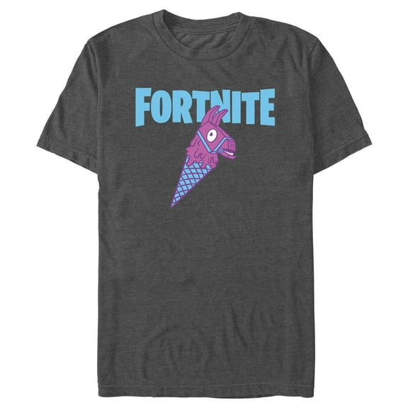 Men's Fortnite Rainbow Smash Cone Logo Graphic Tee Charcoal Heather 2X Large