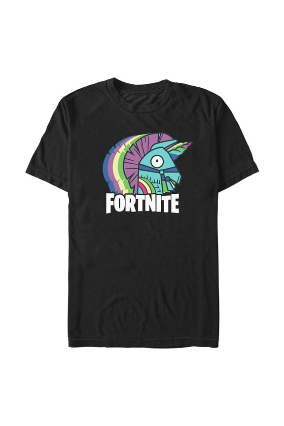 Men's Fortnite Rainbow Smash Graphic Tee Black 2X Large
