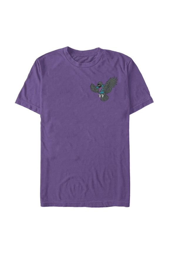 Men's Fortnite Raven Attack Chest  Graphic Tee Purple Small