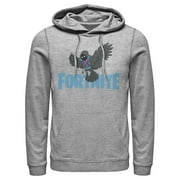 Men's Fortnite Raven Logo Pull Over Hoodie Athletic Heather 3X Large