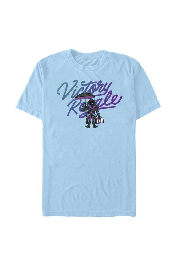 Men's Fortnite Raven Victory Royale Graphic Tee Light Blue Medium