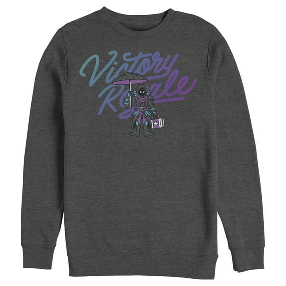Men's Fortnite Raven Victory Royale Sweatshirt Charcoal Heather Large