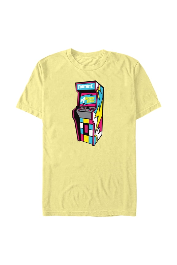 Men's Fortnite Retro #1 Victory Royale Arcade  Graphic Tee Banana Medium