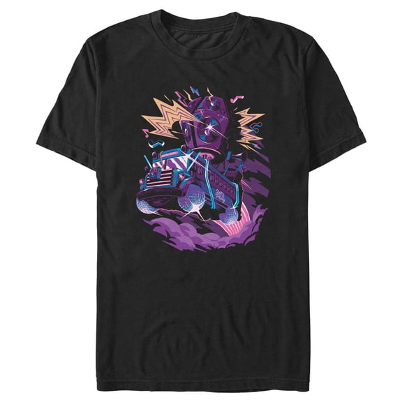 Men's Fortnite Retro Battle Bus  Graphic Tee Black 2X Large