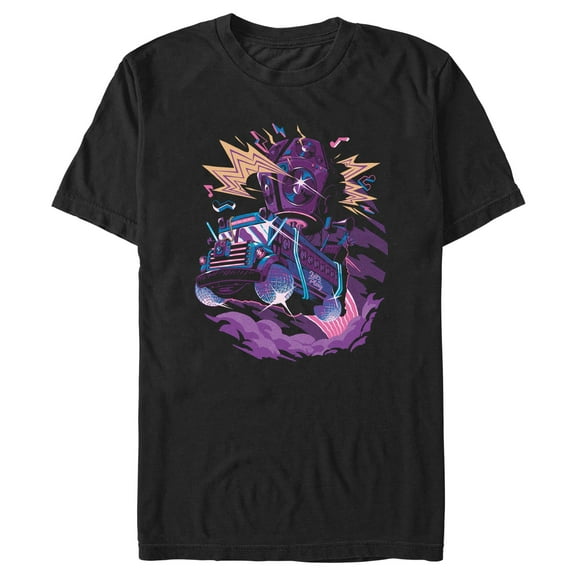 Men's Fortnite Retro Battle Bus  Graphic Tee Black Small