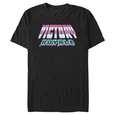 Men's Fortnite Retro Victory Royale  Graphic Tee Black 2X Large