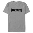 thumbnail image 1 of Men's Fortnite Simple Black Logo  Graphic Tee Dark Heather Grey Small, 1 of 3