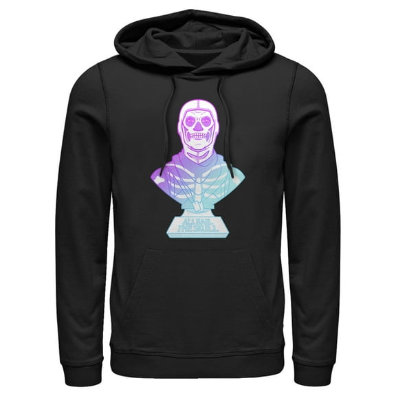 Men's Fortnite Skull Trooper All Hail Glow Pull Over Hoodie Black Small