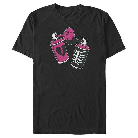 Men's Fortnite Spray Can Graffiti  Graphic Tee Black Small