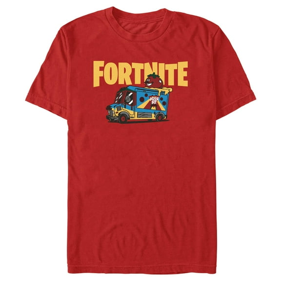 Men's Fortnite Uncle Pete's Pizza Pit Graphic Tee Red 2X Large