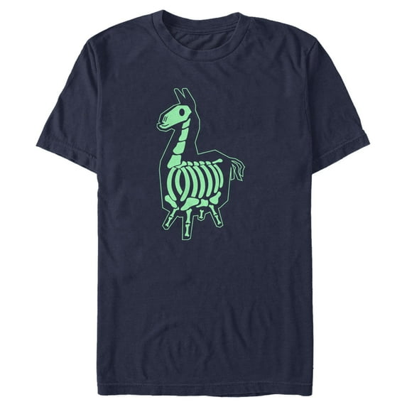 Men's Fortnite Victory Llama X-Ray Graphic Tee Navy Blue Small