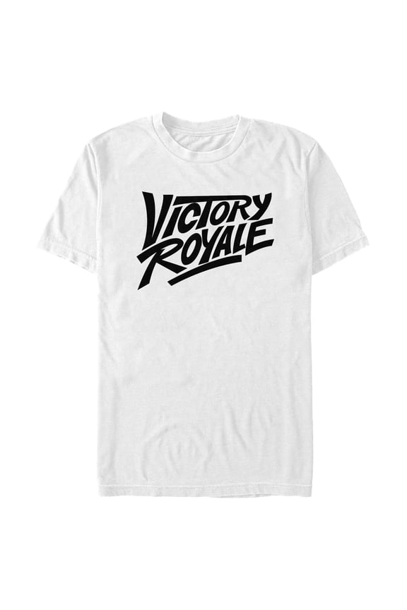 Men's Fortnite Victory Royale Black Logo Graphic Tee White Medium