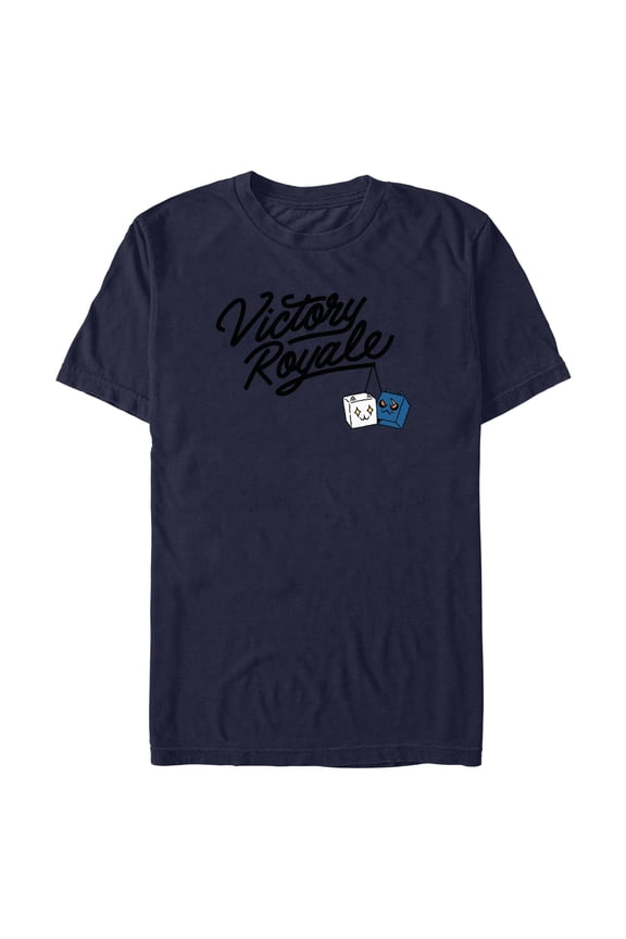 Men's Fortnite Victory Royale Ghost and Shadow Meowscles Graphic Tee Navy Blue Medium