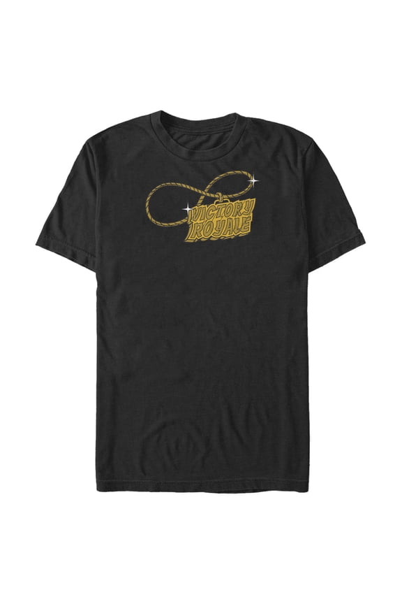 Men's Fortnite Victory Royale Gold Chain  Graphic Tee Black Medium