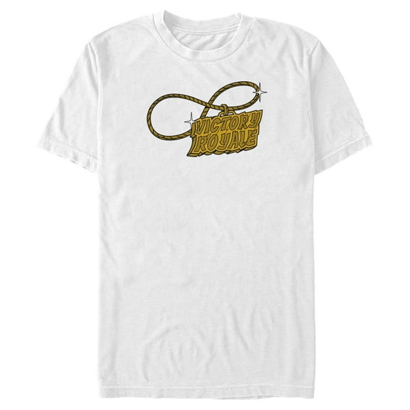 Men's Fortnite Victory Royale Gold Chain  Graphic Tee White Large